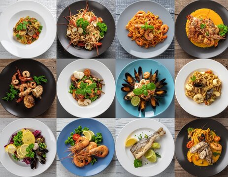 GeneratedLuxury seafood dishes crafted with premium ingredients, offering exquisite flavors and exceptional fine dining experiences image