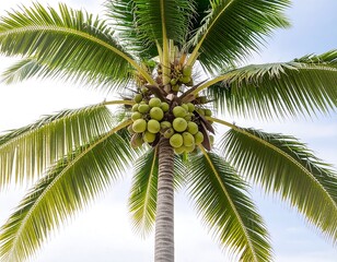 Obraz premium Coconut Palm with Coconuts