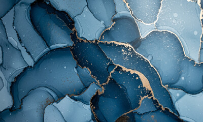 Steel Blue Iridescent Metallic Watercolor Texture