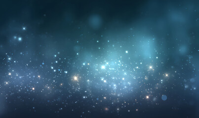 Naklejka premium A Stunning Night Sky Filled with Sparkling Stars and a Mystical Cosmic Glow Spread Across the Dark Universe. generative aI