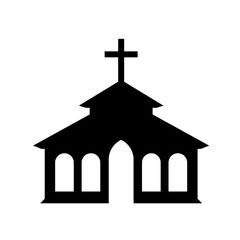 Vector illustration featuring basilica silhouette historic church building design for educational