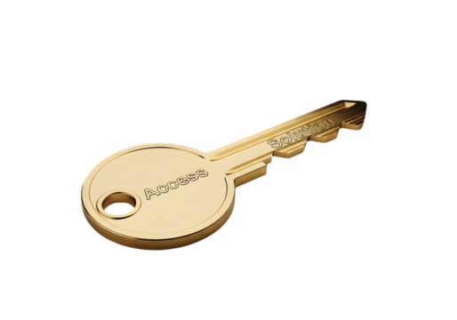 Golden key unlocks access and provides solution