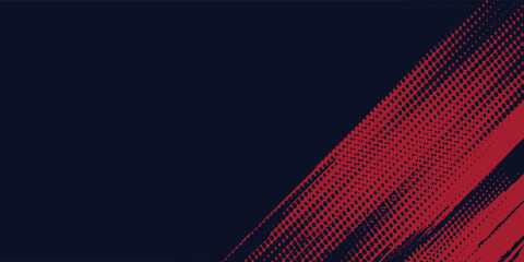 Red halftone dots blue color pattern gradient grunge texture background. Dot pop art comic sport style vector  football, basketball, baseball, tennis, rugby, bicycling background grunge
