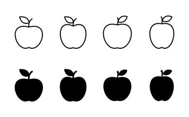 Apple icon set. Apple vector icon. apple symbols for your web design.