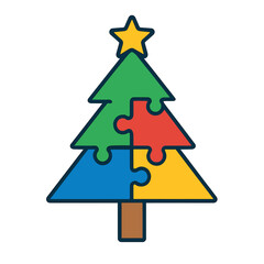 Christmas Puzzle Tree: Teamwork, Unity, Holiday Solutions