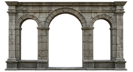 Ancient stone archway frame offers a stunning architectural element for your design project background use
