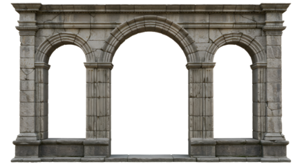 Ancient stone archway frame offers a stunning architectural element for your design project background use