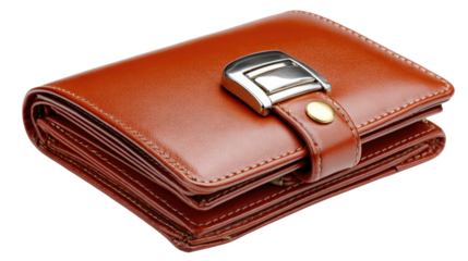 Classic Leather Wallet: The warm, rich tones of a classic leather wallet, expertly crafted with attention to detail, evoke a sense of timeless elegance and enduring quality. 