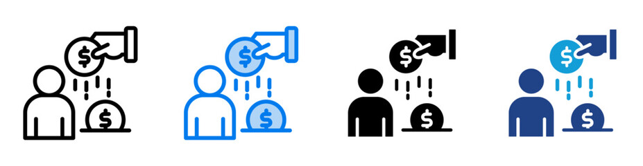 Brokerage icon set multiple style collection