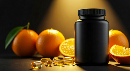 Luxury Supplement Ad Photo vitamin C capsules