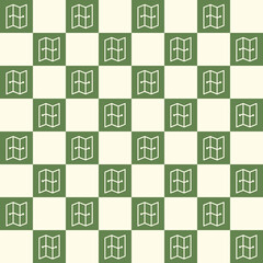 Folded Map Vector Seamless Pattern