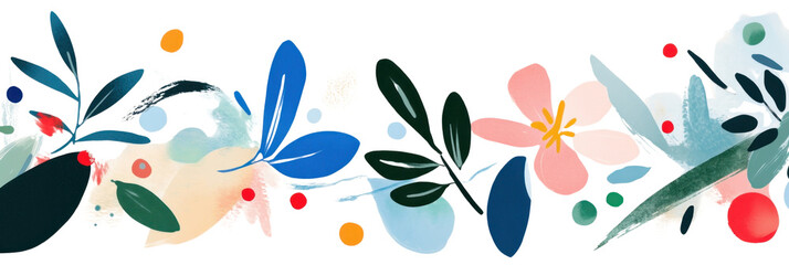 PNG Christmas floral memphis border art patterns vibrant.