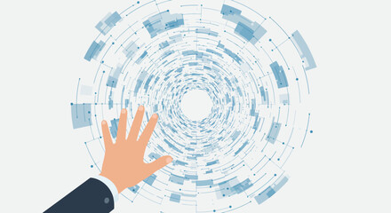 Obraz premium First-Person Perspective Hand Reaching Out for Connection, Opportunity, or Collaborative Partnership