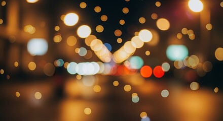 Blurry Halloween Night Background A Whimsical City Light Display