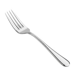Elegant silverware fork for dining isolated PNG with Transparent Background