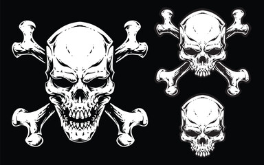 skull and bone vector illustration