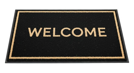 Black Welcome Mat Entrance Doormat Home Decor