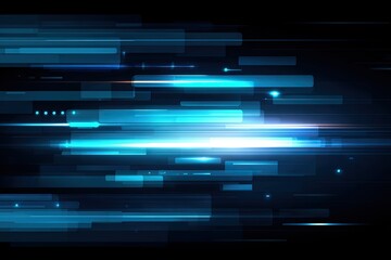 Abstract digital art with glowing, horizontal streaks and rectangles