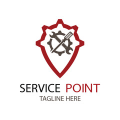 repair service point logo design