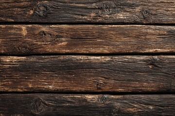 Fototapeta premium Dark brown weathered wooden planks