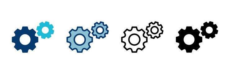 setting Icon vector isolated on white background. setting vector icon. Cog settings Icon Symbol. Gear