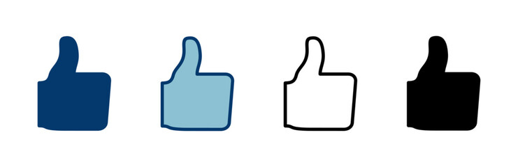 like icon vector isolated on white background. Thumbs up icon. social media icon