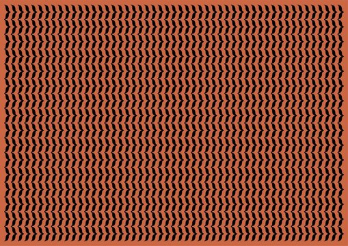 Arabic Pattern Design Scarf Shemag With Floral Geometric Motif Vertical Orange Terracota Vertical