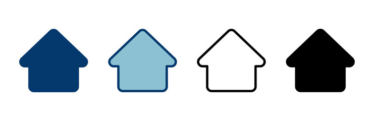 Home icon vector isolated on white background. House vector icon. Address