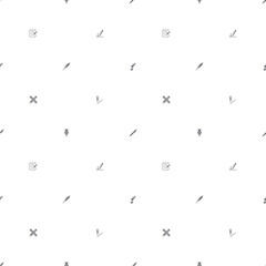 Seamless pattern with pen icon on white background.Included the icons as quill pen, marker pen, stationery, writing, literature, pen nib symbols and design elements And Other Elements.