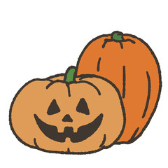 ハロウィンのかぼちゃのイラスト