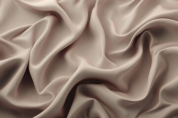 Obraz premium Soft, flowing, beige silk fabric drapes