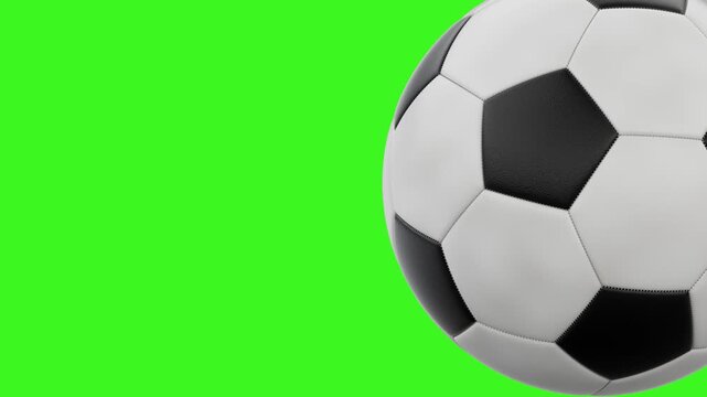 Soccer Ball Scene Transition &mdash; Isolated 4k 60FPS Sports Overlay