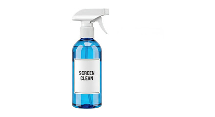 Blue Plastic Spray Bottle Screen Cleaner Studio Shot