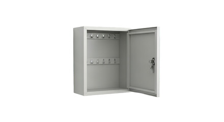 Grey Metal Key Cabinet Storage Security Box