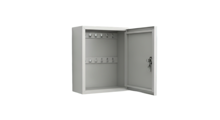 Grey Metal Key Cabinet Storage Security Box