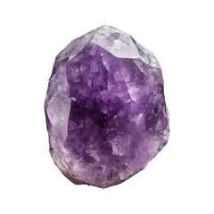 Obraz premium Amethyst Gemstone PNG – Rough Purple Crystal Mineral Jewel Isolated On Transparent Background