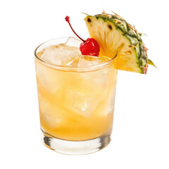 Mai tai cocktail isolated on transparent background