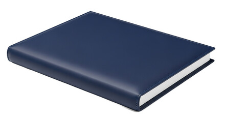 Navy Blue Leather Bound Notebook Studio Shot