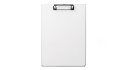 White Clipboard Blank Paper Office Supplies