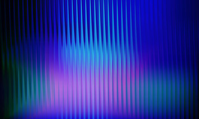 Abstract vertical ribbed surface with blue green and purple gradient light effects background texture