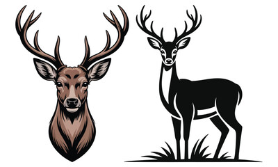 silhouette of a deer