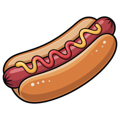 hot dog with mustard