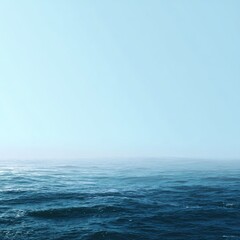 Fototapeta premium Calm ocean, light blue sky