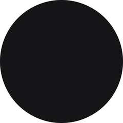 Minimalist Solid Black Circle Shape Design Graphic Element Asset