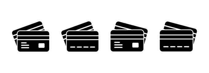 Credit card icon vector. Credit card payment sign and symbol