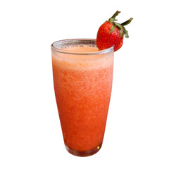 Strawberry Smoothie with Fresh Fruit Garnish A Refreshing and Healthy Summer Drink