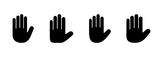 Obraz premium Hand icon vector. hand sign and symbol. palm