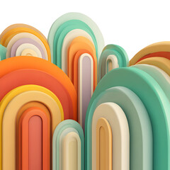 Colorful Arches Abstract Background - Modern Design with Geometric Shapes