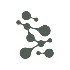 Neuron Logo Design Health Illustration DNA Molecule Nerve Cell Abstract Simple Illustration