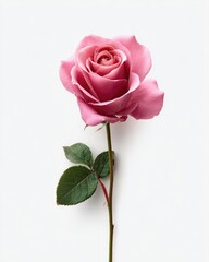 Single pink rose, elegant (1)